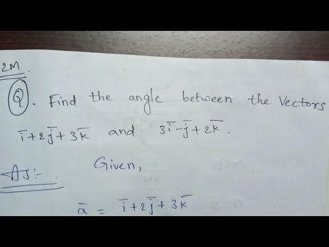 Finding Angle between two Vectors || - YouTube
