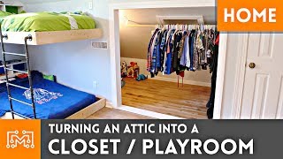 Turning an Attic into a Closet/Playroom | I Like To Make Stuff