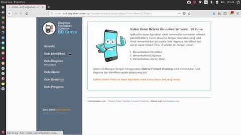 SISTEM PAKAR METODE FORDWARD CHAINING DIAGNOSA KERUSAKAN SOFTWARE