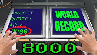 WE BEAT THE WORLD RECORD QUOTA - 8500, VANILLA NO MODS* (1)
Here we go again
Discord: https://discord.gg/vexFVv9nMc
2 mods in use, ship loot which prevents items despawning when you rehost (so we dont have to do a 13 hour straight run) and a cosmetic mod to show loot on the ship.
Ship Loot (lets you see how much loot is on the ship)
https://thunderstore.io/c/lethal-company/p/tinyhoot/ShipLoot/
More items (stops the game deleting items on ship when rehosting)
https://thunderstore.io/c/lethal-company/p/Drakorle/MoreItems/
Warmup: 00:00
Quota 1: 00:30:32
Quota 2: 01:08:28
Quota 3: 01:54:20
Quota 4: 02:25:53
Quota 5: 03:14:06
Quota 6: 03:56:28
Quota 7: 04:45:48
Quota 8: 05:35:43
Quota 9: 06:25:25 WE BEAT THE WORLD RECORD QUOTA - 8500, VANILLA NO MODS* (1)