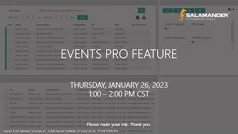 SalamanderLive EVENTS PRO Feature