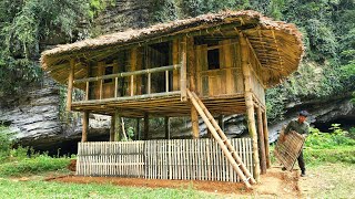 Complete Bamboo House, Roof Of Rattan Leaves, Bamboo Wall, Bamboo Floor | Start Farm Life | Ep 3