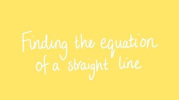 Finding the equation of a straight line | Unit 1 and 2 VCE Maths Methods