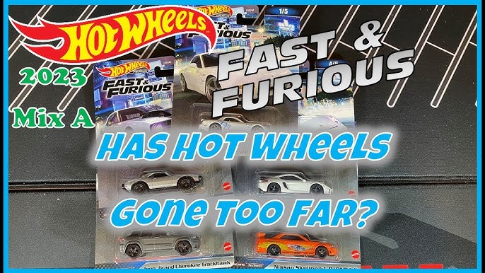 Hot Wheels Fast & Furious Premium Bundle of 5 1:64 Scale Toy Cars Inspired  By Fast Films 