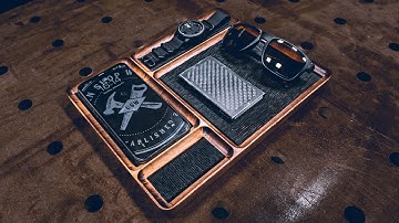 Walnut EDC Tray with a Woven Cord Bottom WITHOUT a CNC!