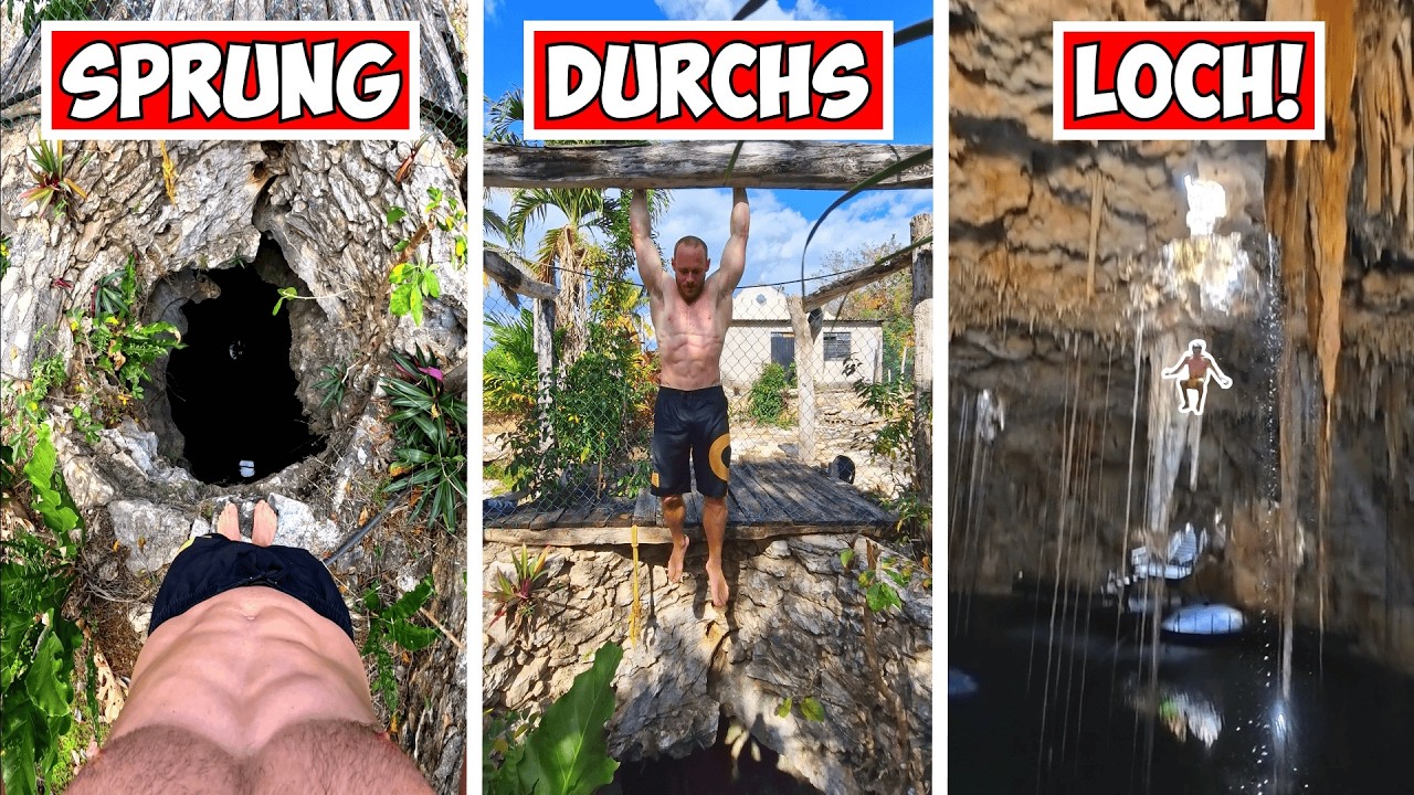 HÄNGEND DURCHS ENGE LOCH SPRINGEN?! Wir suchen SPRINGBARE CENOTEN in Yucatan! Mexico pt. 4