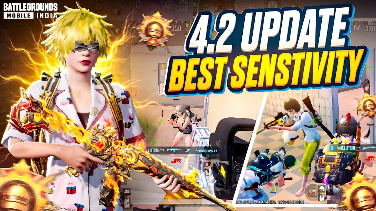 BEST SENSTIVITY FOR BGMI 🔥 | Bgmi New 4.2 Update Gameplay | #bgmi #shorts #pubgmobile 
