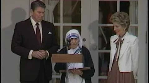 President Reagan Presenting the Presidential Medal of Freedom to Mother Teresa on June 20, 1985