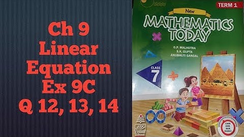 ICSE Class 7 Mathematics Today | Q12,13&14 Ex9C Ch 9 Linear Equations in one variable |Math Class 7|