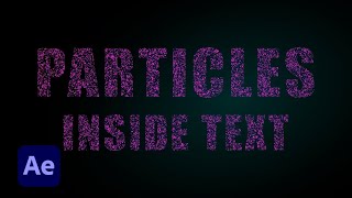 Animate Particles Inside Text with CC Particle Systems II. After Effects Tutorial for beginners 