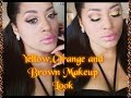 Yellow,Orange And Brown Makeup Look.