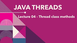 Celebrity Threads Lec 04 Thread class methods Net Worth