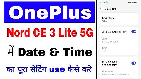 Oneplus nord ce 3 lite 5g date & time full setting।Oneplus nord ce 3 lite time/date/format change