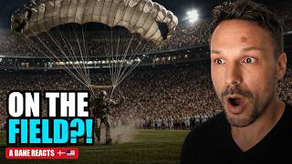 A Dane Reacts to Navy SEALs INSANE Parachute Jump Into a Football Stadium
