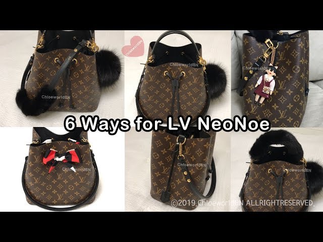 Louis Vuitton Monogram and Pink Neo Noe with 3 extra accessories