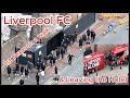 Liverpool fc  1st team on a walk  travelling to anfield  14th april 2024 ynwa