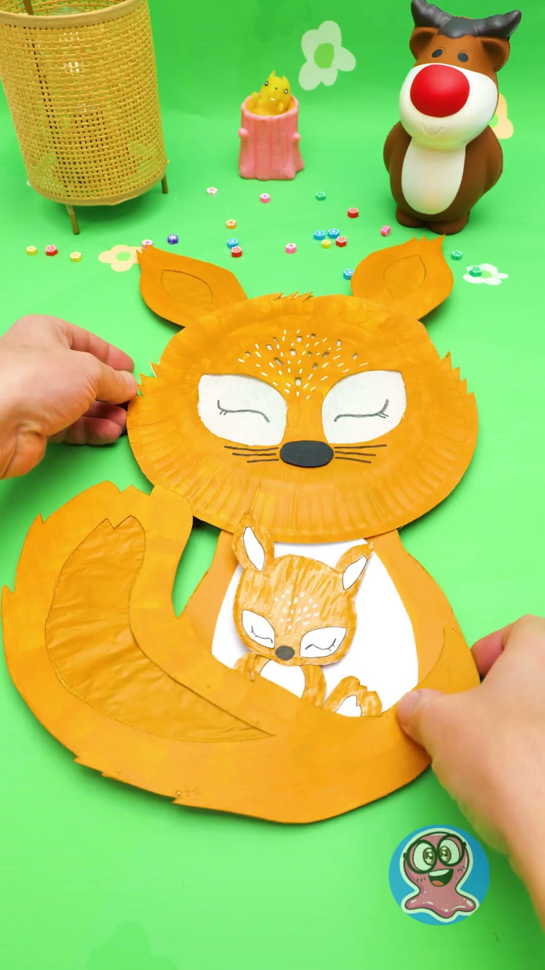 Lámpara de noche linda que parece un zorro ? #manualidades #DIY #dibujo