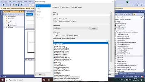 How to call Stored Procedure in SSRS Report