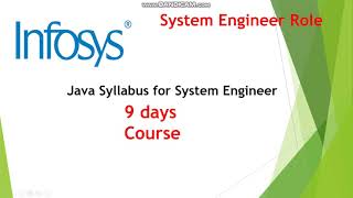 Infosys Java Syllabus for Virtual Training 2021 in detail || Infosys Virtual on-boarding 2021