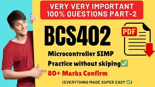 BCS402 Microcontroller Important Questions 2025 | 80+ Marks Confirmed | Part 2 SIMP