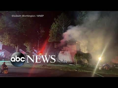 A house fire in northeastern Pennsylvania kills 10