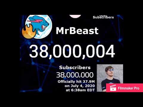 Mr Beast Hitting 38 million!!!