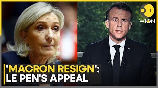 French Parliament Crisis: Far-Right Leader Marine Le Pen Demands Dissolution | WION