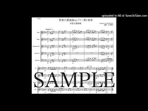 ベートーヴェン「管楽六重奏曲op.71〜第2楽章」木管五重奏版（編曲：中島雅彦）