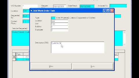 Work Order Tasks - MultiSite Systems