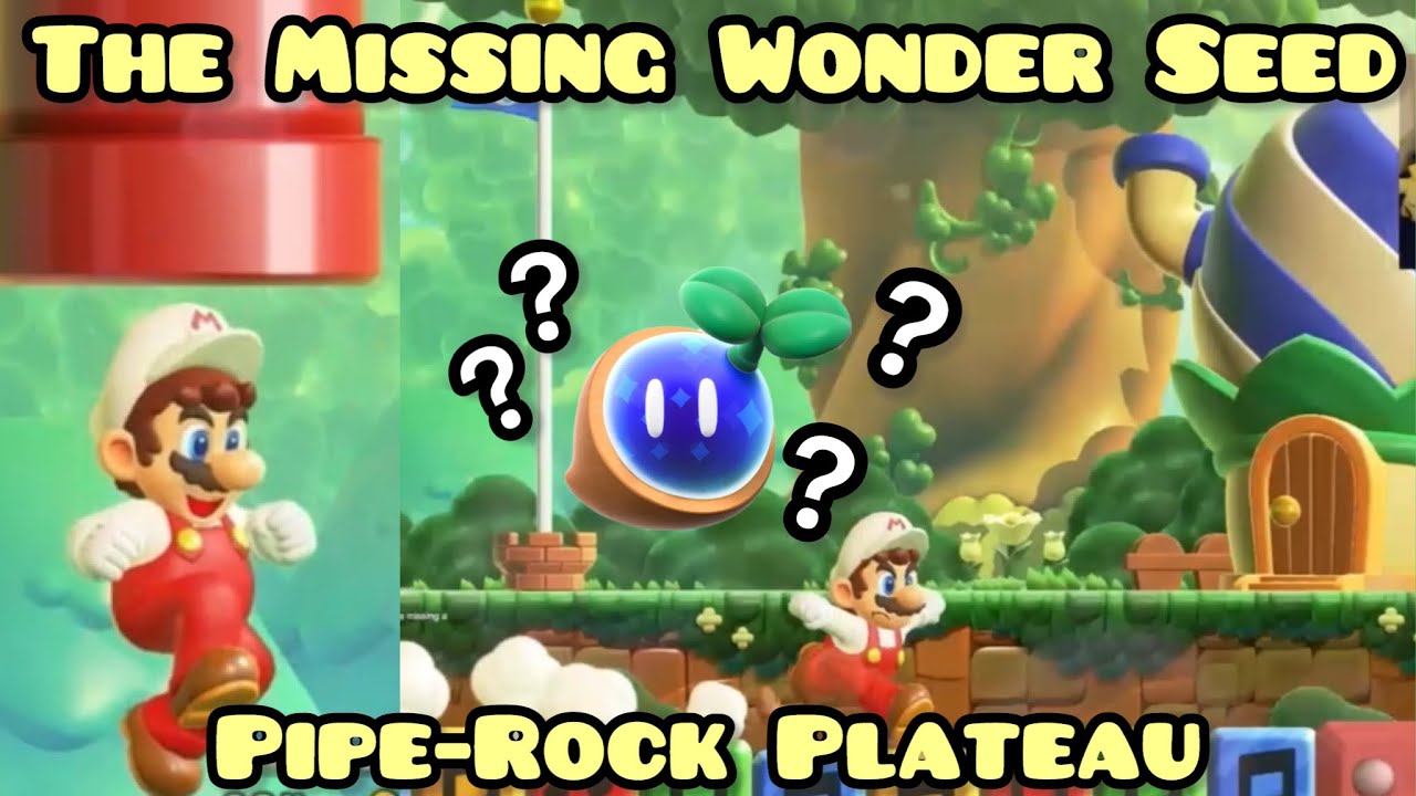 Where to Find the Missing Wonder Seed | World 1 Pipe-Rock Plateau in ...