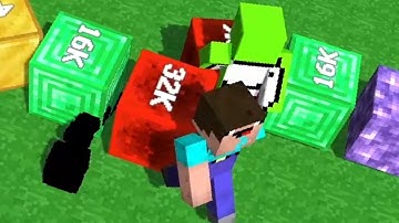 Minecraft 2048. Noob VS Noob. Cubes 2048.io Game