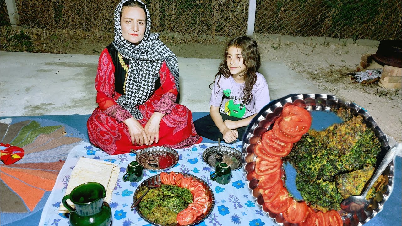 Cooking Persian Herb Frittata on Fire: Green Kuku in the Garden Nature’s Kitchen