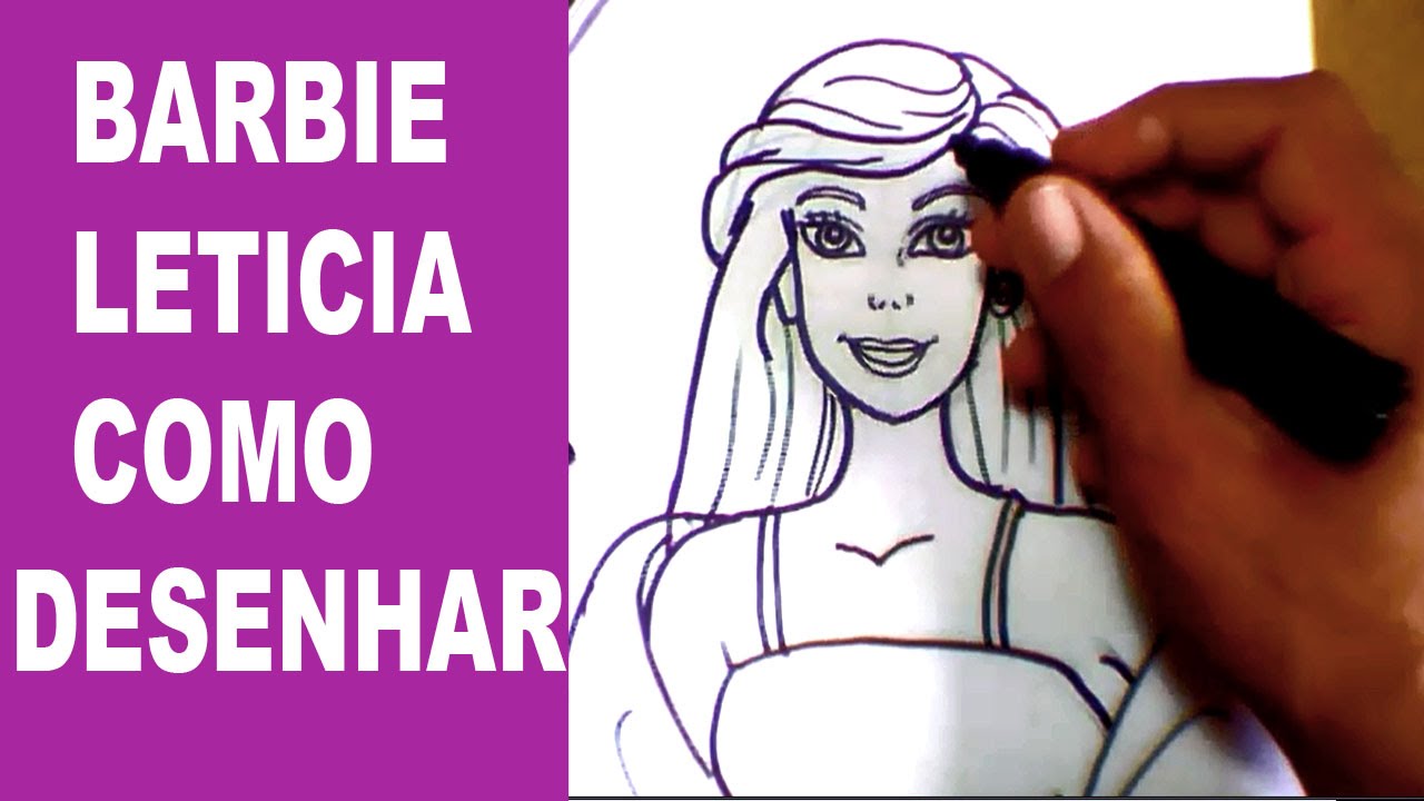 COMO DESENHAR A BARBIE passo a passo Tutorial - YouTube