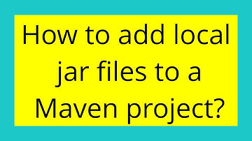 How to add local jar files to a Maven project?