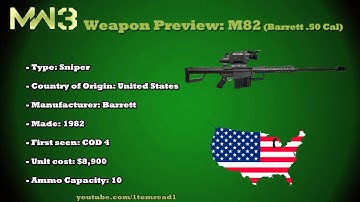 MW3 Guns - M82 (Barrett .50 Cal)  MW3 Sniper