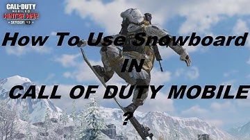 How TO Use Snowboard in Call of Duty Mobile #Shorts