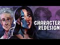 CHARACTER REDESIGN & Tips for Re-Imagining Characters! (SPEEDPAINT)