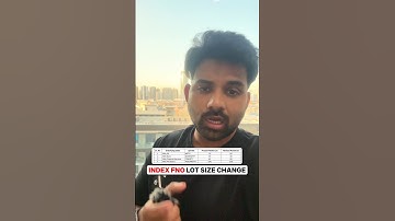 Index F&O Lot Size Change | Sebi new rules