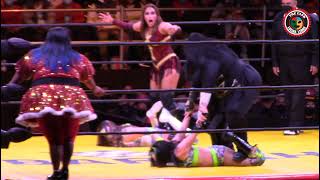 Faby Apachebig Mami Vs Lady Maravillakeyra Vs Pimpinelagoya Kong. Lucha Libre Aaa En Pepsi Center