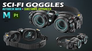 SciFi Goggles | Autodesk Maya + Substance 3D Painter