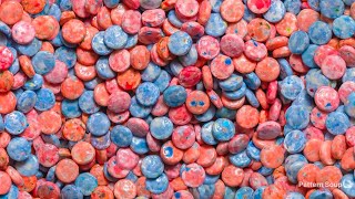 Sour Red and Blue Chews Bubblegum Photograph Animated Background | 4K Candy Motion | 2-Hour Video 🍬💥