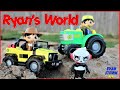 Evan Finds Ryan's World Mystery Eggs, Ryan's Tractor & Toy Truck at the Farm