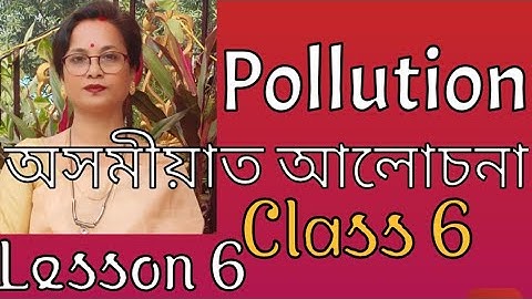 SCERT Assam Class 6 English lesson 6||Pollution Assamese explanation