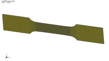 Tensile test simulation (Ansys Ls/Dyna)