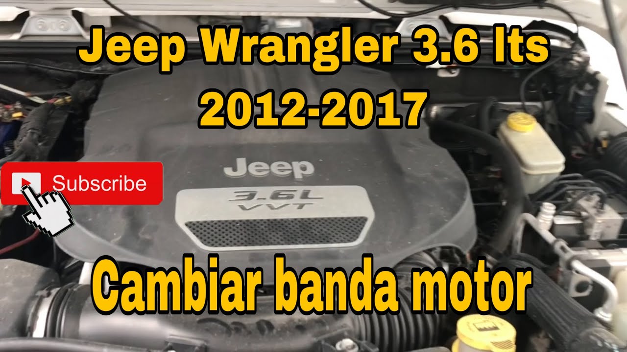 Cambiar banda de accesorios Jeep Wrangler  Pentastar - YouTube