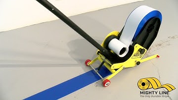 4" Blue Mighty Line Floor Tape Applicator Demo Video