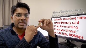 Calculate recording time of your memory card in GH5S