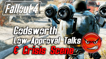 Fallout 4 - Codsworth - All Low Approval Talks & Crisis Scene (Codsworth Leaves Forever)