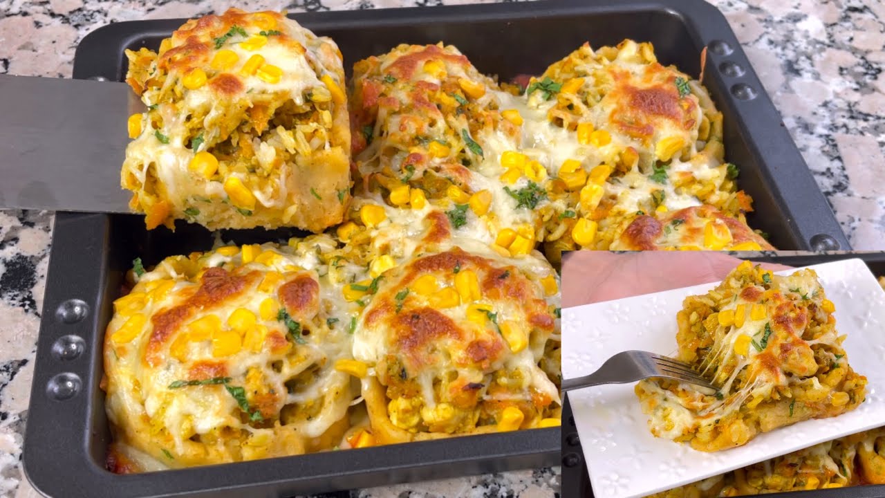 فكرة ذكية👌🏻وجبة عشاء او غذاء سهلة وسريعةو لذيذة بزاف متشبعوش منها 😋أصبحت مدمنة عليه