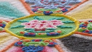 Traditional Tibetan Sand Mandala Time Lapse